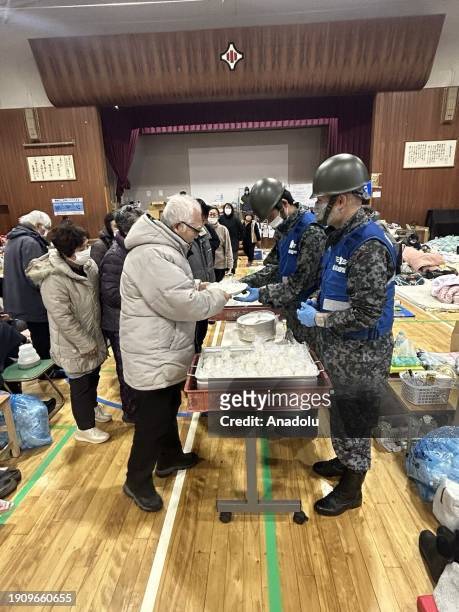 Japan Self-Defense Forces provide food, medical, and material support to the people in the region of the Noto Peninsula affected by the earthquake on...