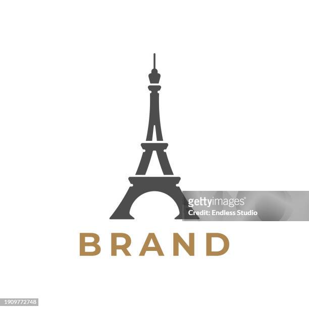 eiffelturm-symbol-ikone paris frankreich vektordesign - paris france stock-grafiken, -clipart, -cartoons und -symbole