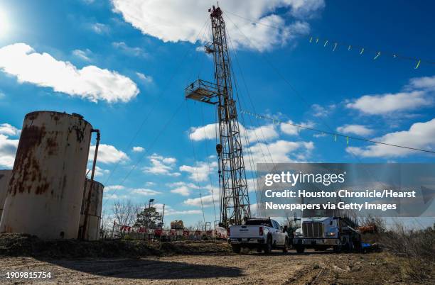 Clean up crew continues manage an oil spill from a nearby Sawtooth oil-water separator on Wednesday, Jan. 3 in Texas City. Around 4:00 PM on December...