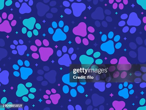Haustiere Katze und Hund nahtloses Tier Pfotenabdruck Themenhintergrund Haustiere Katze und Hund nahtloses Tier Pfotenabdruck Themenhintergrund