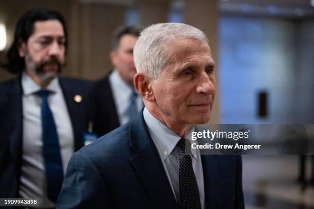 Dr. Anthony Fauci, former director of the National Institute of Allergy and Infectious Diseases , arrives for a closed-door interview with the House...