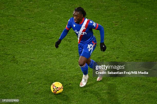 Ebere Eze of Crystal Palace during the Emirates FA Cup Third Round match between Crystal Palace and Everton at Selhurst Park on January 4, 2024 in...