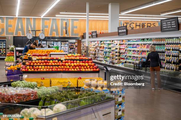 Shoppers at an Albertsons Cos. Brand Safeway grocery store in Scottsdale, Arizona, US, on Wednesday, Jan. 3, 2024. Albertsons Cos. Is scheduled to...