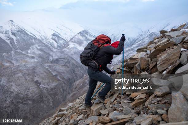 hiking in the mountains - vanoise national park stock pictures, royalty-free photos & images
