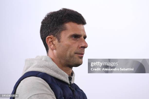 Thiago Motta, Head Coach of Bologna FC, looks on prior to the Serie A TIM match between Bologna FC and Genoa CFC at Stadio Renato Dall'Ara on January...