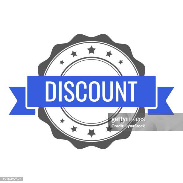 discount stamp, seal. vector badge, icon template. illustration isolated on white background. - certificate-icon stock illustrations