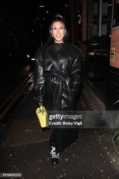 Emily Miller seen attending Milli Jo Mcloughlin's 21st birthday party at Q Shoreditch on January 05, 2024 in London, England.