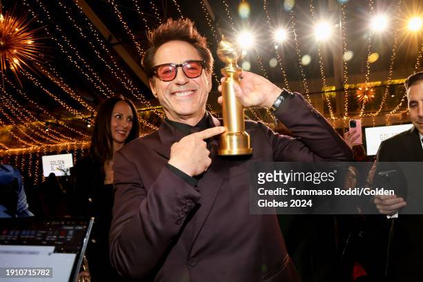Robert Downey Jr. At the viewing party for the 81st Golden Globe Awards held at the Beverly Hilton Hotel on January 7, 2024 in Beverly Hills,...