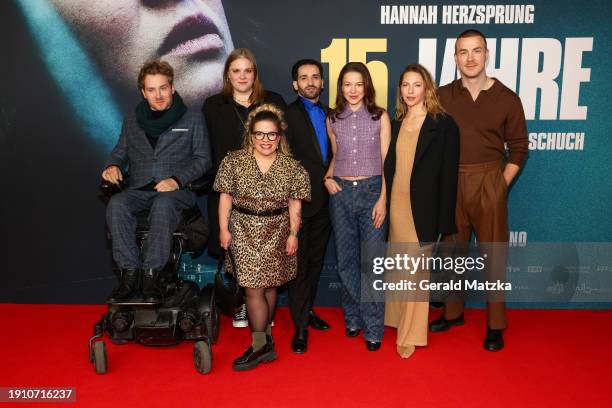 Samuel Koch, Stefanie Reinsperger, Ninia Binias, Hassan Akkouch, Hannah Herzsprung, Katharina Schüttler and Albrecht Schuch attend the Berlin...