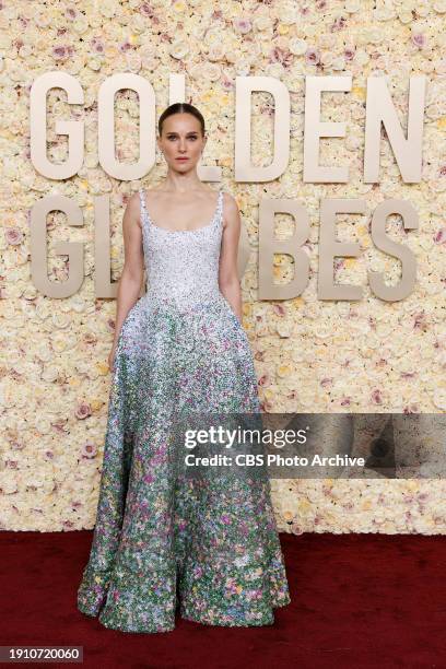 Natalie Portman arrives on the red carpet at the 81st Annual Golden Globe Awards, airing live from the Beverly Hilton in Beverly Hills, California on...