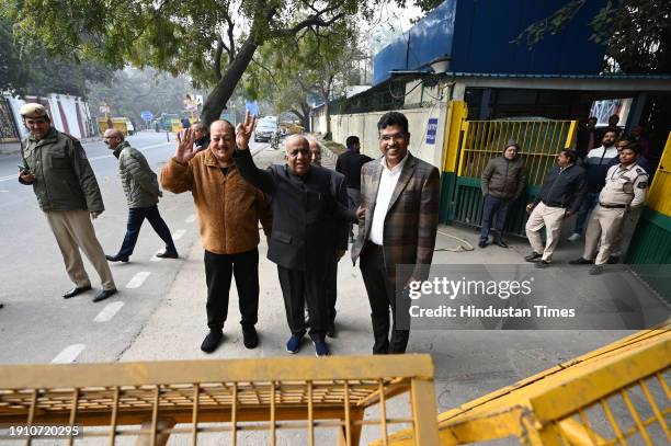 Rajya Sabha Candidate ND Gupta during the nomination submission at Transport Department Civil Lines on January 8, 2024 in New Delhi, India.