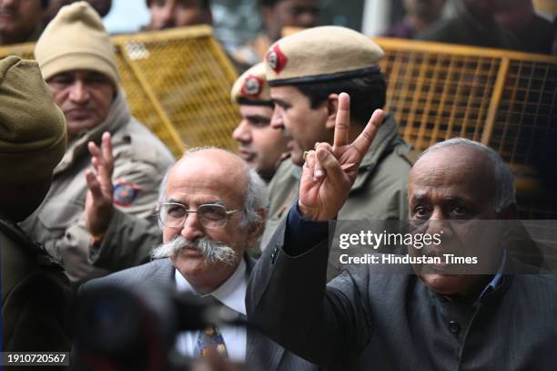 Rajya Sabha Candidate ND Gupta during the nomination submission at Transport Department Civil Lines on January 8, 2024 in New Delhi, India.