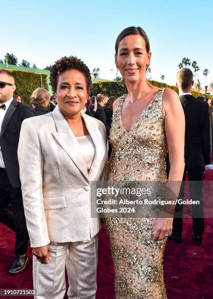 Wanda Sykes and Alex Niedbalski at the 81st Golden Globe Awards held at the Beverly Hilton Hotel on January 7, 2024 in Beverly Hills, California.