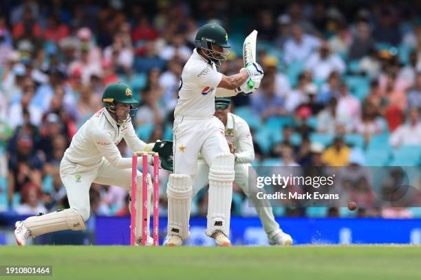 Hasan Ali of Pakistan during day four of the Men's Third Test Match in the series between Australia and Pakistan at Sydney Cricket Ground on January...