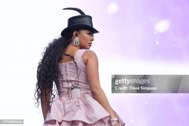 Keri Hilson performs at JuicyFest at North Harbour Stadium on January 06, 2024 in Auckland, New Zealand.