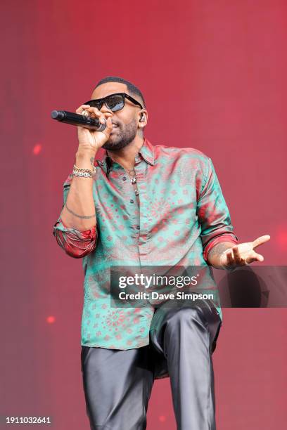 Mario performs at JuicyFest at North Harbour Stadium on January 06, 2024 in Auckland, New Zealand.