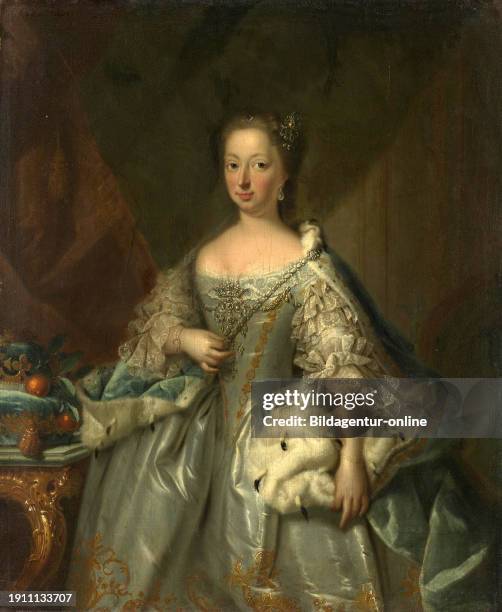 Portrait of Anne of Hanover, Princess Royal and Princess of Orange, Consort of Prince William IV, Painting by Johann Valentin Tischbein, Historic,...