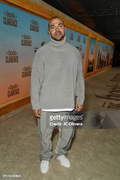 Jesse Williams at the LA Red Carpet Premiere of THE BOOK OF CLARENCE at the Academy Museum of Motion Pictures on January 05, 2024 in Los Angeles,...