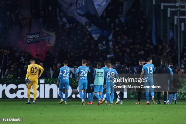 Players of Ssc Napoli look dejected at the end of the Serie A football match between Torino Fc and Ssc Napoli. Torino Fc wins 3-0 over Ssc Napoli.