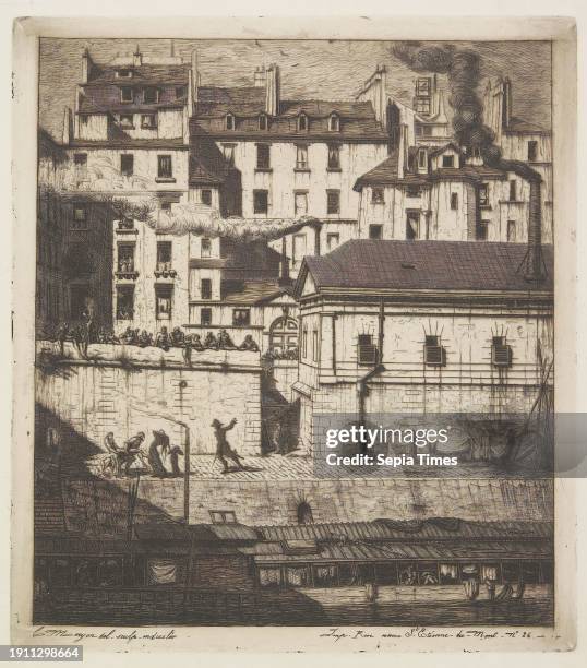 The Morgue Charles Meryon, French, 1821-1868, 8 3/8 x 7 3/8 in. , Etching, France, 19th century, The Paris morgue was built in 1568 and stood on the...