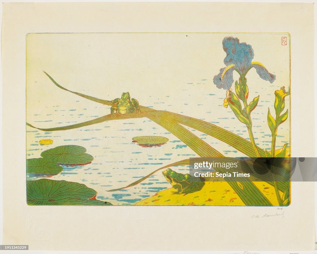 Frogs Charles Louis Houdard French 1874 1965 10 5 16 X 15 9 16 In frogs-charles-louis-houdard-french-1874-1965-10-5-16-x-15-9-16-in
