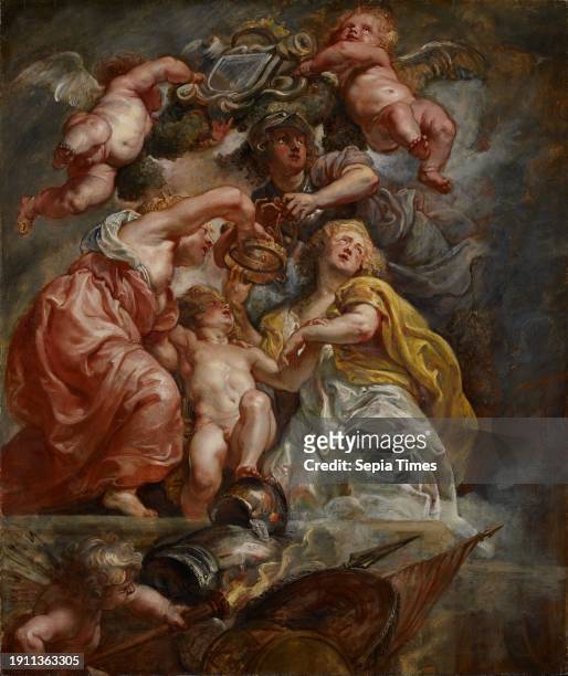 The Union of England and Scotland , 1633–34, Peter Paul Rubens, Flemish, 1577–1640, 33 1/4 x 25 7/8 in. , Oil on gessoed wood panel, Netherlands,...