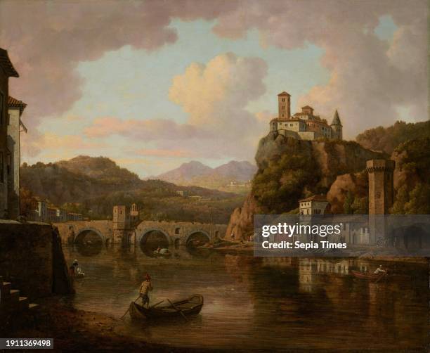 Castle on the Rhône River, France, c. 1765–80, William Marlow, British, 1740 - 1813, 26 x 31 1/2 in. , Oil on canvas, England, 18th century, Recent...