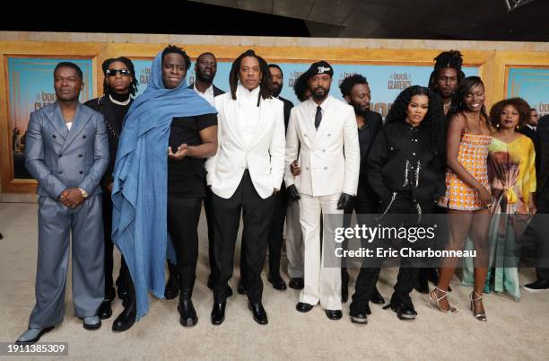 David Oyelowo, RJ Cyler, director Jeymes Samuel, producer Jay-Z, Nicholas Pinnock, LaKeith Stanfield, Caleb McLaughlin, Babs Olusanmokun, Teyana...