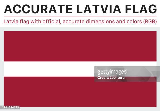 latvian flag (official rgb colors, official specifications) - riga stock illustrations