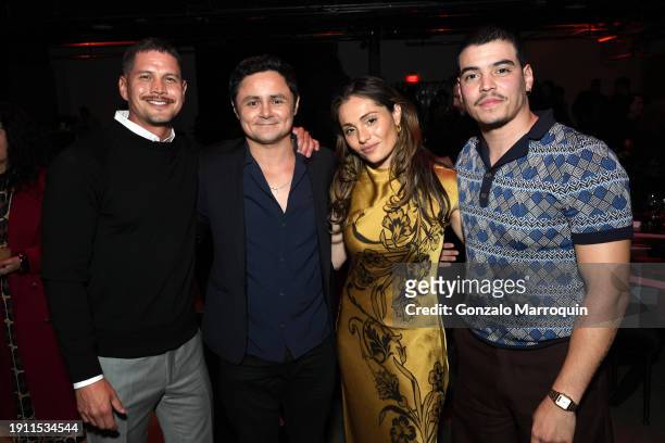 Pardo, Arturo Castro, Juliana Aidén Martinez and Aaron Dominguez attend La Cena Los Angeles at NeueHouse Hollywood on January 05, 2024 in Hollywood,...