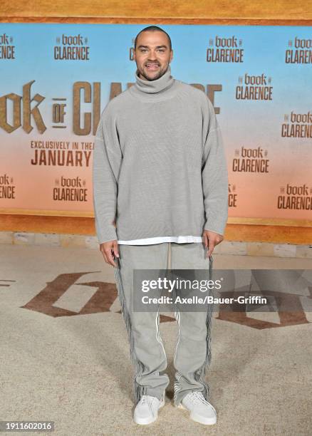 Jesse Williams attends the Los Angeles Premiere of Sony Pictures' "The Book of Clarence" at Academy Museum of Motion Pictures on January 05, 2024 in...