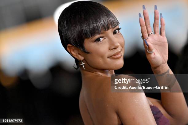 Karrueche Tran attends the Los Angeles Premiere of Sony Pictures' "The Book of Clarence" at Academy Museum of Motion Pictures on January 05, 2024 in...
