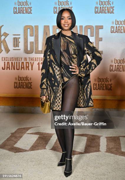 Kelly Rowland attends the Los Angeles Premiere of Sony Pictures' "The Book of Clarence" at Academy Museum of Motion Pictures on January 05, 2024 in...