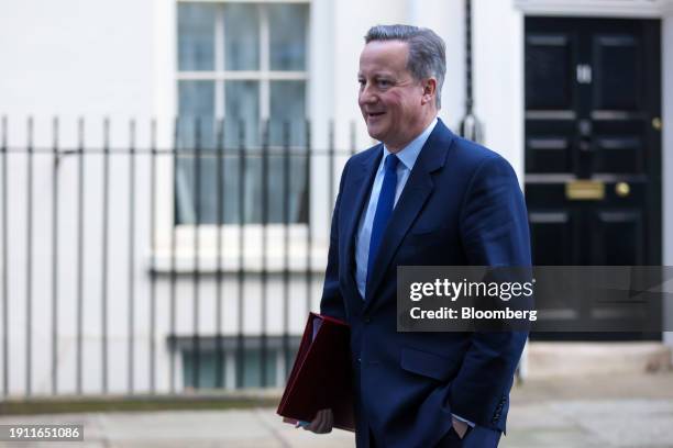 David Cameron, UK foreign secretary, departs following a weekly meeting of cabinet ministers at 10 Downing Street in London, UK, on Tuesday, Jan. 9,...