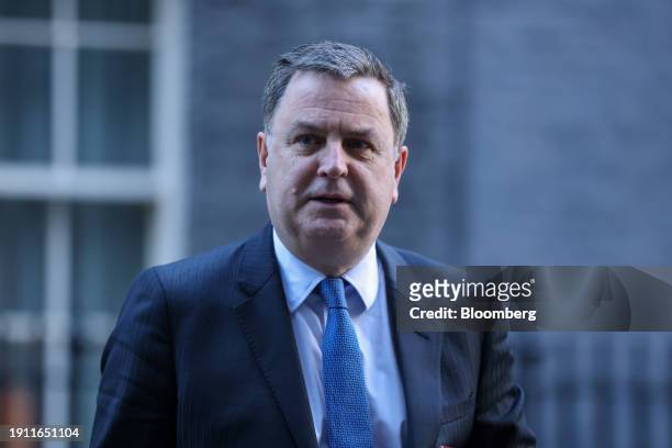 Mel Stride, UK work and pensions secretary, departs following a weekly meeting of cabinet ministers at 10 Downing Street in London, UK, on Tuesday,...