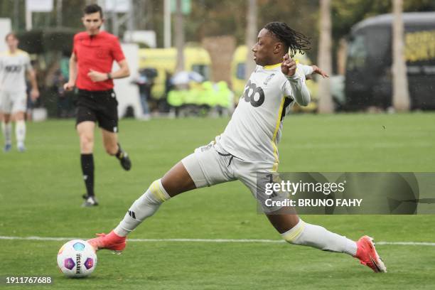 Standard's Romaine Mundle pictured in action during a friendly soccer match between Standard de Liege and German Bundesliga team Borussia Dortmund...