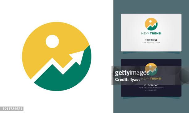 trend company logo design - mountain peak logo stock illustrations