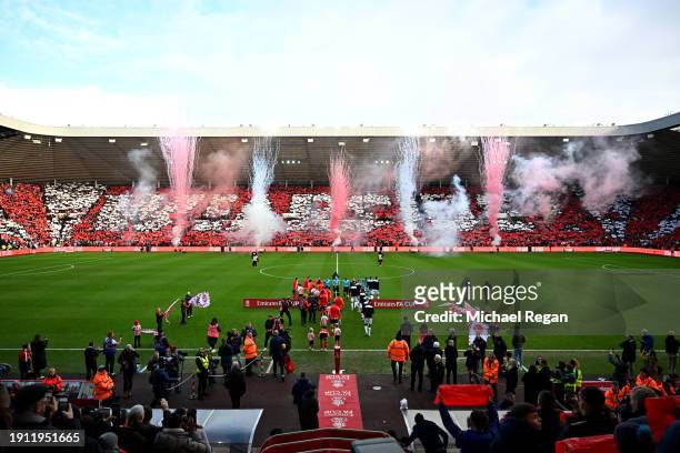 General view inside the stadium prior to the Emirates FA Cup Third Round match between Sunderland and Newcastle United at Stadium of Light on January...