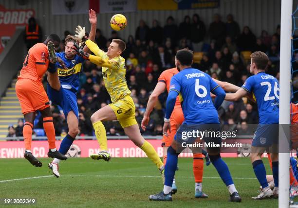 Axel Tuanzebe of Ipswich Town scores his team's second goal during the Emirates FA Cup Third Round match between AFC Wimbledon and Ipswich Town at...