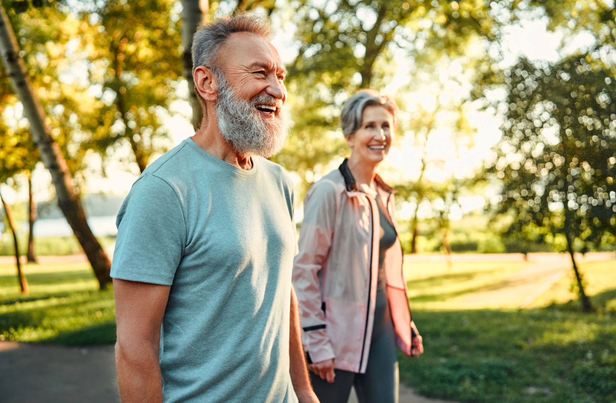 senior walking park