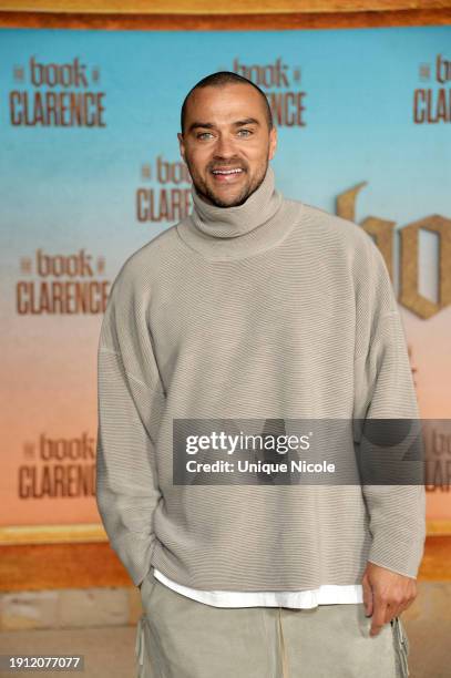 Jessie Williams attends the Los Angeles Premiere of Sony Pictures' "The Book of Clarence" at Academy Museum of Motion Pictures on January 05, 2024 in...