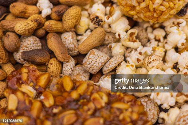 lohri and makar sankranti. - sweet food stock pictures, royalty-free photos & images