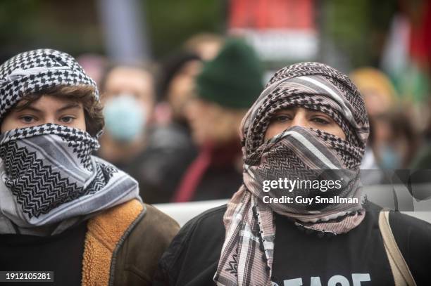 Protesters march out of St James’ Park towards Parliament as over a thousand people attend the Palestine protest called by Sisters Uncut and others...