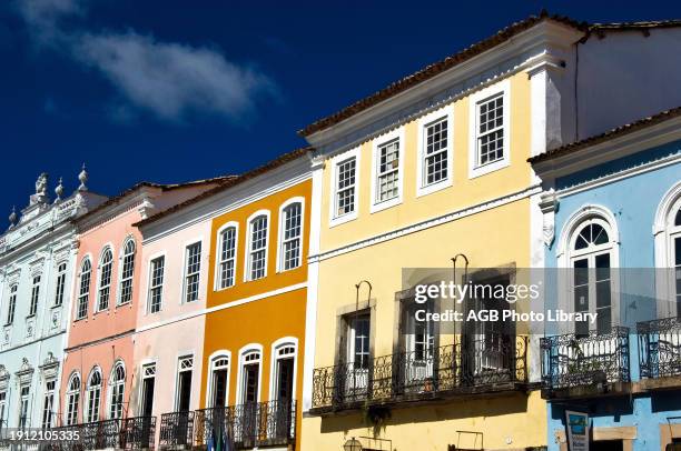 Houses, 15 de Novembro Square, Pelourinho, Salvador, Bahia, Brazil.