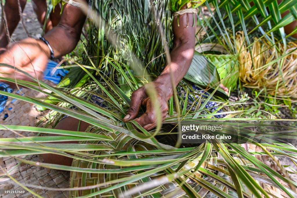 Weaving in Fenualoa utilizes various natural materials sourced from the local environment
