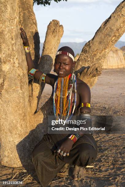 Tribesman In Omo Valley. Ethiopia.