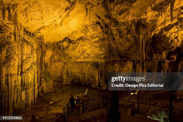 Inside Neptune's Grotto In Capo Caccia. Alghero, Sardinia, Italy.