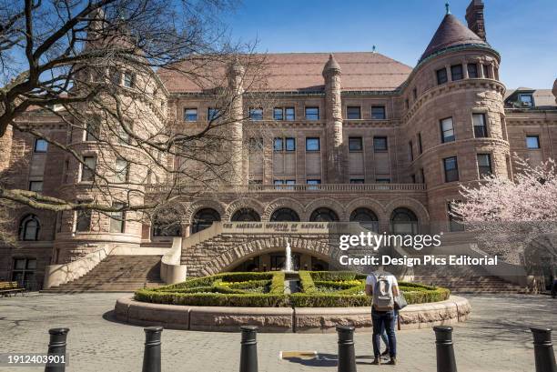 Old castle entrance of the Natural History Museum, Upper West Side. Manhattan, New York, United States of America.