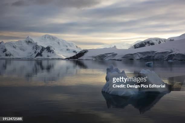 Iceberg, Videla Research Station, Paradise Harbour, Antarctic Peninsula. Antarctica.