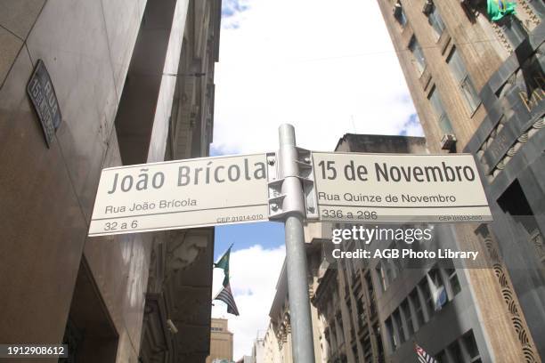 Street Joao Brícola, Street 15 de Novembro Capital, Center, Sao Paulo, Brazil.